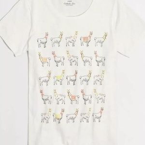 J. Crew Collection Tees Llama Parade Size S